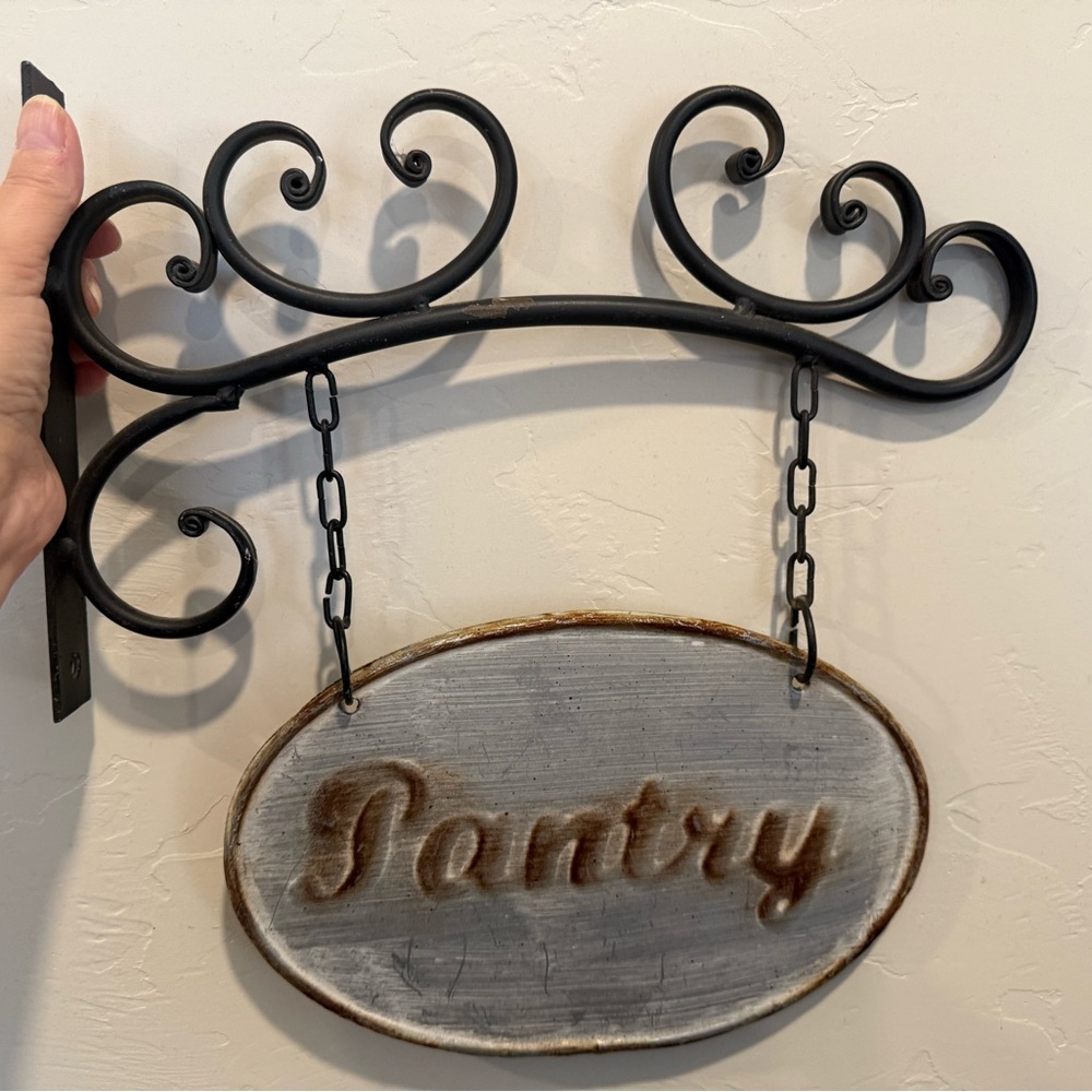 Vintage Rustic Pantry Double-Sided  Sign‎ French Country Decor Farmhouse Cottage